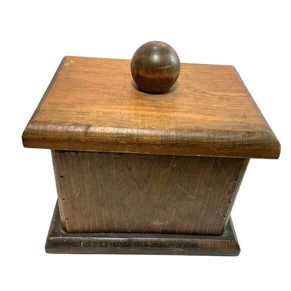 Vintage Wooden Recipe Box with Recipes from the 70s & Older 7.5"H X 6"W X 7.75"L - Picture 5 of 7